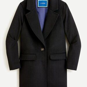 J Crew Blazer-coat in Italian Mario Bellucci Wool-Cashmere Small Tall Black
